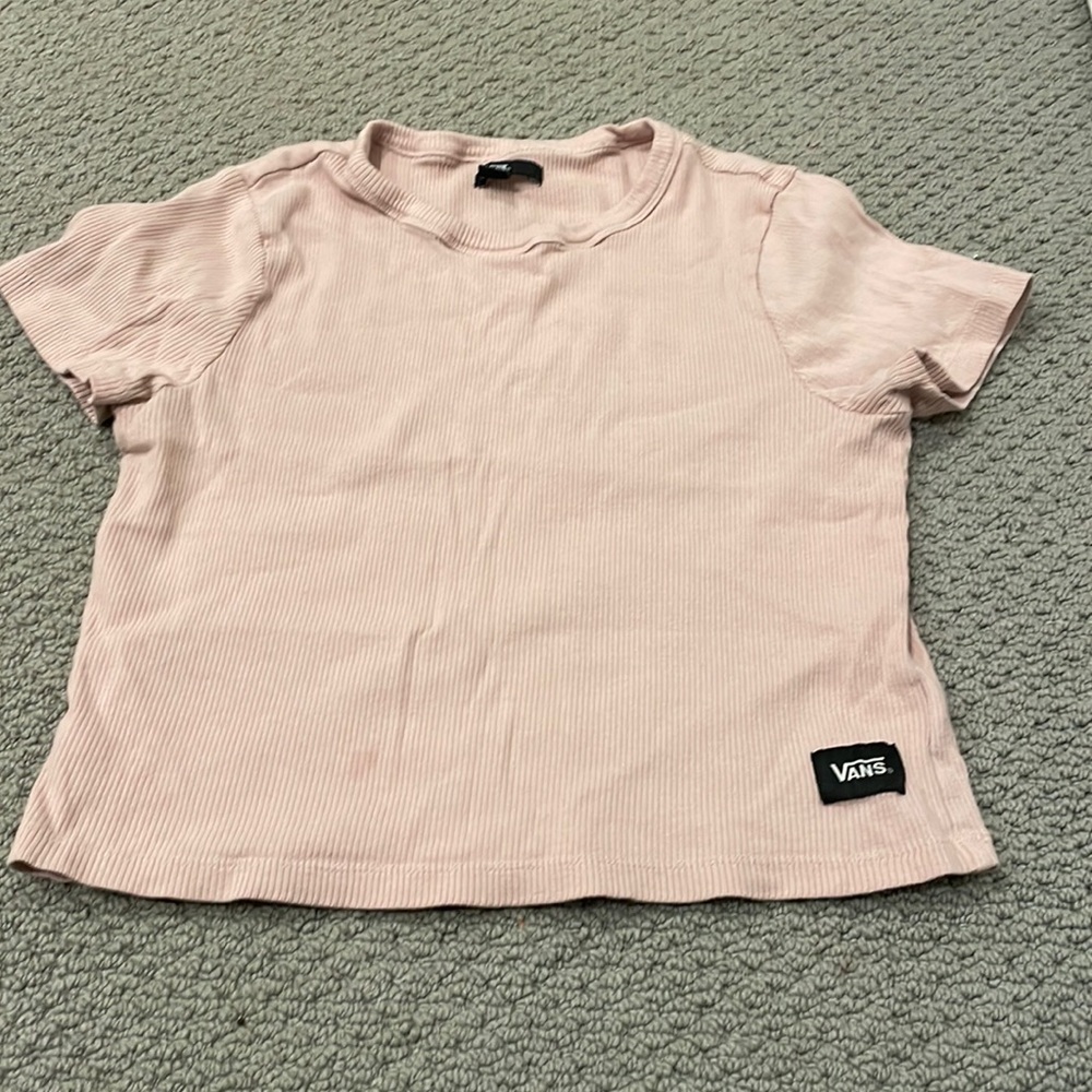 Vans pink crop top